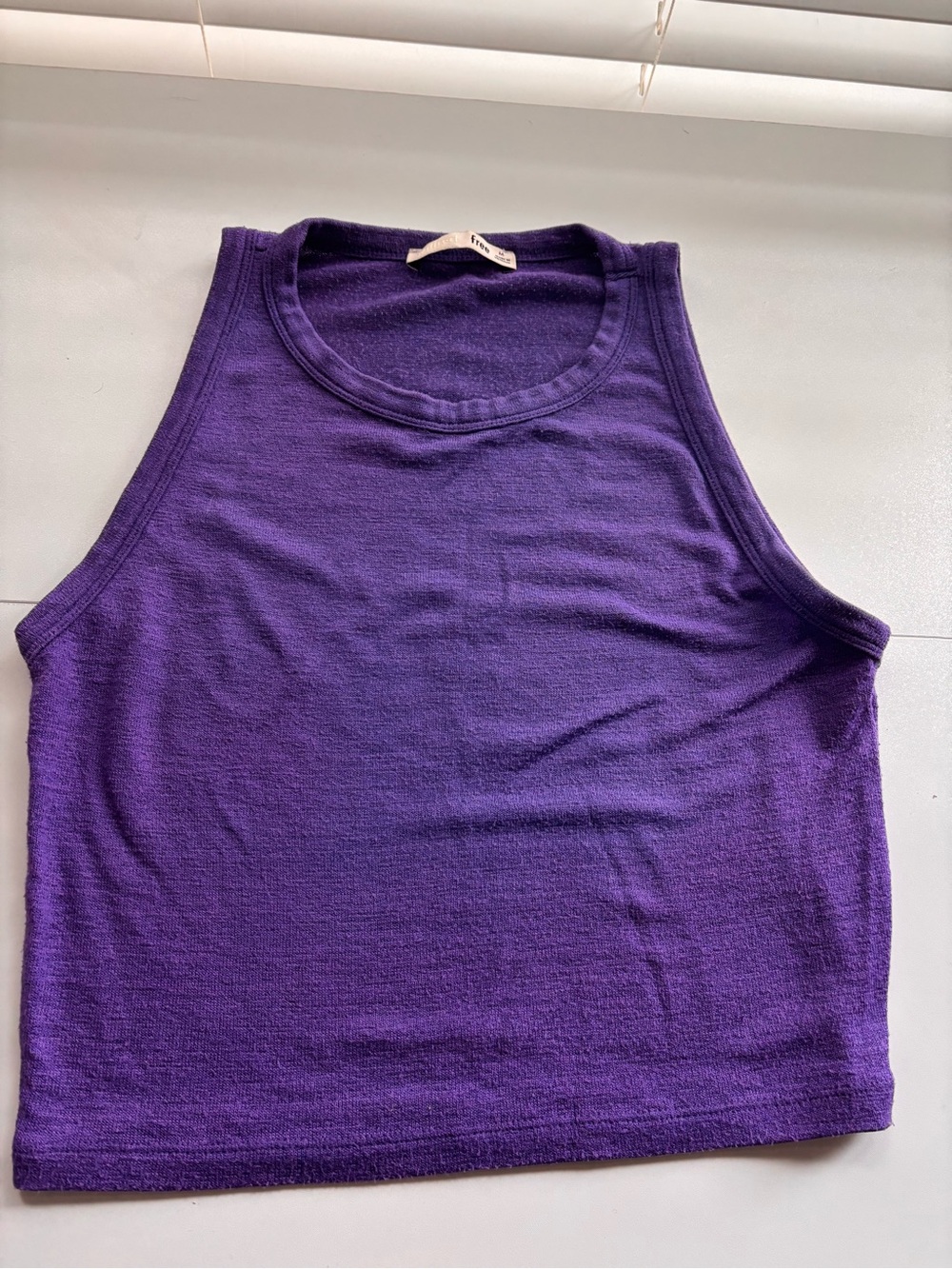 Aritzia Purple Cropped Tank Top